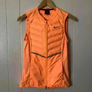 Nike Aeroloft 800 Lightweight Full Zip 2 Pockets Goose Down Running Vest Size XS